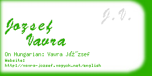 jozsef vavra business card